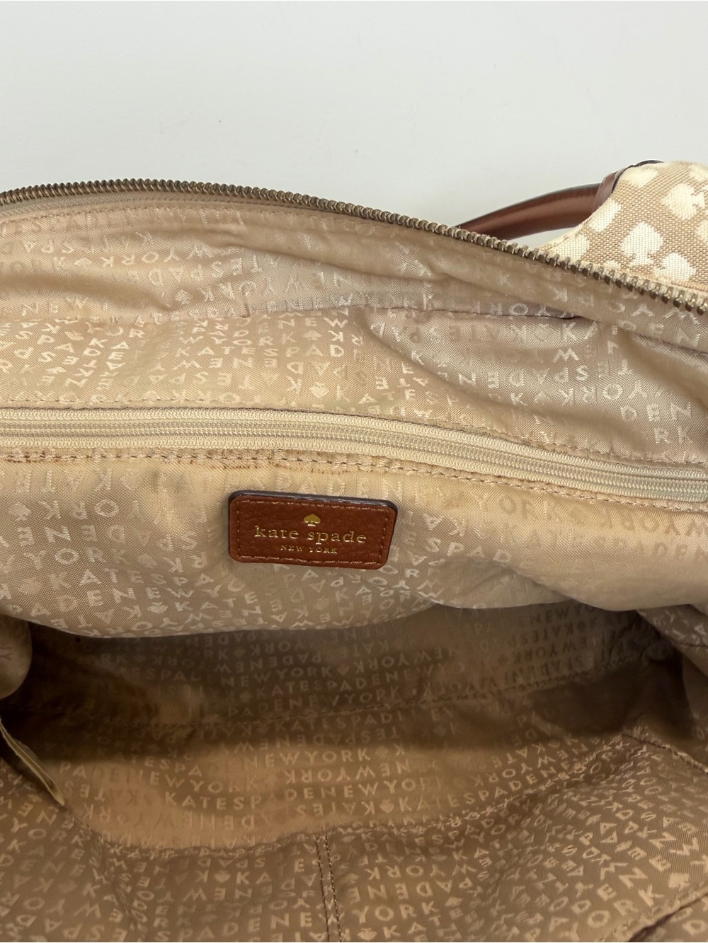 Kate Spade Stucco Stevie Canvas Shoulder Bag Logo preppy designer - Picture 13 of 14